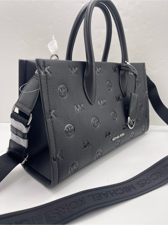Michael Kors Handbags - MICHAEL KORS Mirella Md Logo Debossed Satchel Shoulder Tote Crossbody
Black 
NWT